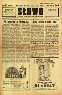 Słowo, 1929, R. 8, nr 249