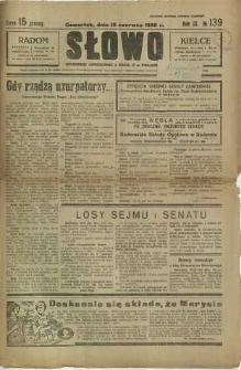 Słowo, 1930. R. 9, nr 139