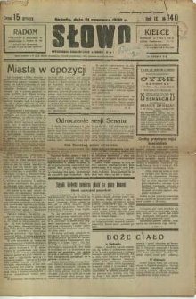 Słowo, 1930. R. 9, nr 140