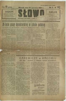 Słowo, 1930. R. 9, nr 142