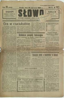 Słowo, 1930. R. 9, nr 143
