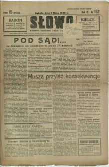 Słowo, 1930. R. 9, nr 152