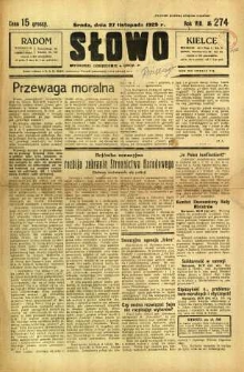Słowo, 1929, R. 8, nr 274