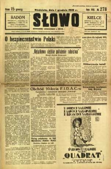 Słowo, 1929, R. 8, nr 278