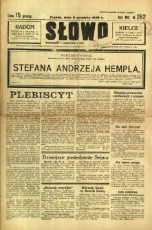 Słowo, 1929, R. 8, nr 282