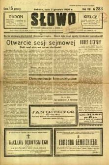 Słowo, 1929, R. 8, nr 283