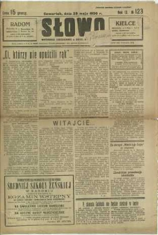 Słowo, 1930. R. 9, nr 123