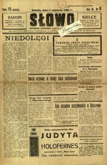Słowo, 1930. R. 9, nr 8