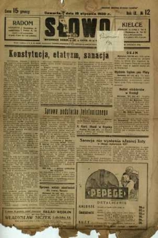 Słowo, 1930. R. 9, nr 12