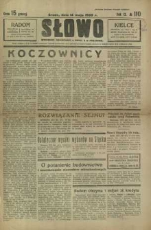 Słowo, 1930. R. 9, nr 110