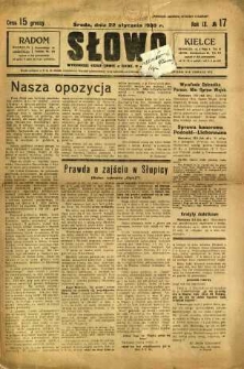 Słowo, 1930. R. 9, nr 17