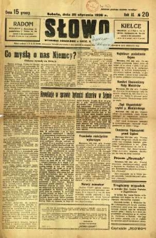 Słowo, 1930. R. 9, nr 20