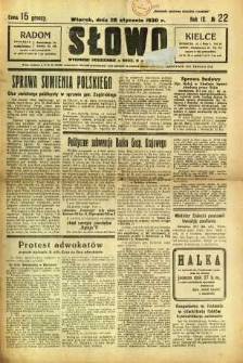 Słowo, 1930. R. 9, nr 22