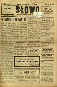 Słowo, 1930. R. 9, nr 23