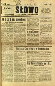Słowo, 1930. R. 9, nr 42