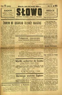 Słowo, 1930. R. 9, nr 46