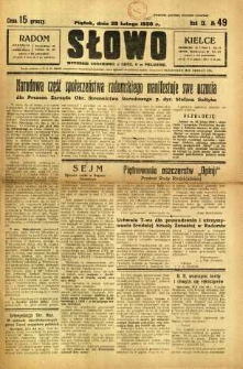 Słowo, 1930. R. 9, nr 49