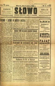 Słowo, 1930. R. 9, nr 52