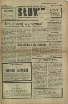 Słowo, 1930. R. 9, nr 94