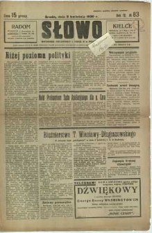 Słowo, 1930. R. 9, nr 83