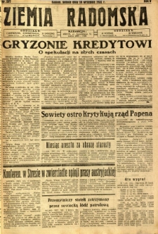 Ziemia Radomska, 1932, R. 5, nr 207