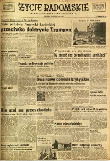 Życie Radomskie, 1947, nr 167