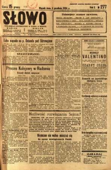 Słowo, 1926, R. 5, nr 277