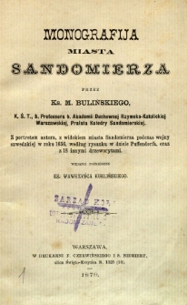 Monografija miasta Sandomierza