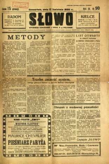 Słowo, 1930, R. 9, nr 90