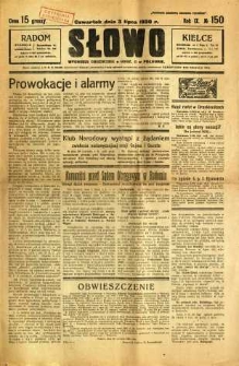 Słowo, 1930. R. 9, nr 150