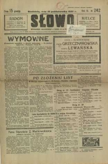 Słowo, 1930. R. 9, nr 242