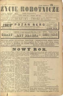 Życie Robotnicze, 1927, R. 5, nr 1
