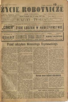 Życie Robotnicze, 1927, R. 5, nr 7