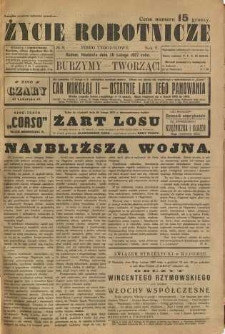 Życie Robotnicze, 1927, R. 5, nr 8