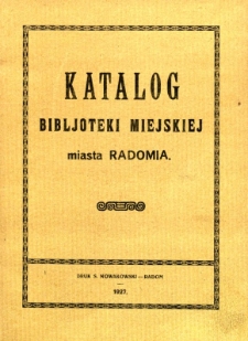 Katalog Biblioteki Miejskiej miasta Radomia