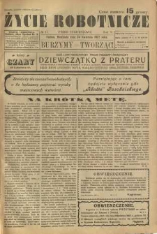 Życie Robotnicze, 1927, R. 5, nr 17