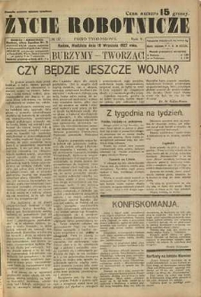 Życie Robotnicze, 1927, R. 5, nr 37