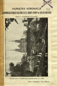 Pamiątka koronacji cudownego obrazu Najświętszej Maryi Panny w Sulisławicach