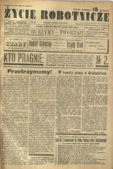 Życie Robotnicze, 1928, R. 6, nr 9