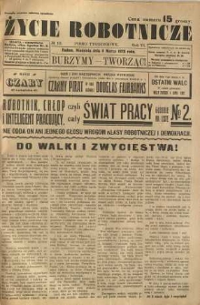 Życie Robotnicze, 1928, R. 6, nr 10