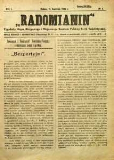 Radomianin, 1922, R. 1, nr 2