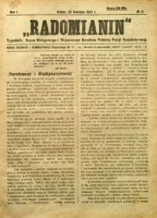 Radomianin, 1922, R. 1, nr 3