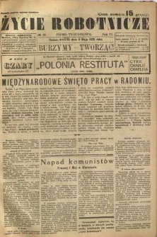 Życie Robotnicze, 1928, R. 6, nr 19