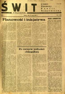 Świt, 1945, R.3, nr 7