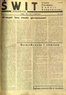 Świt, 1945, R.3, nr 21