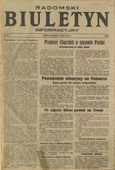 Radomski Biuletyn Informacyjny, 1945, R. 1, nr 20