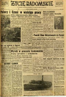 Życie Radomskie, 1947, nr 193