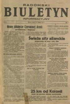 Radomski Biuletyn Informacyjny, 1945, R. 1, nr 18