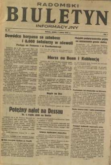 Radomski Biuletyn Informacyjny, 1945, R. 1, nr 27