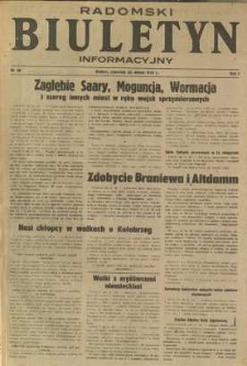 Radomski Biuletyn Informacyjny, 1945, R. 1, nr 38